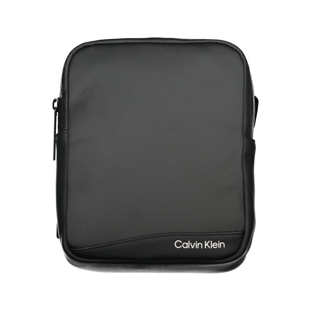 Calvin Klein Sleek Black Recycled Polyester Shoulder Bag Calvin Klein