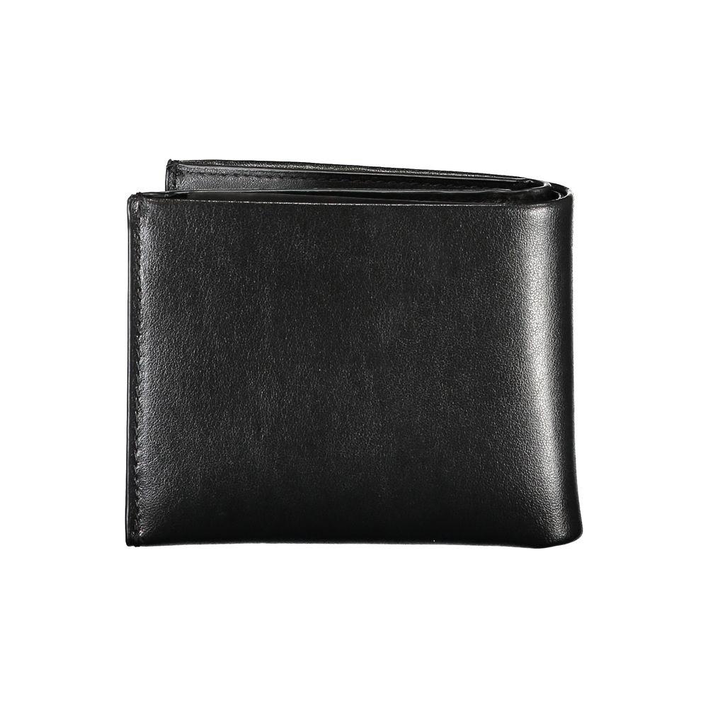 Calvin Klein Elegant Black Leather Dual-Compartment Wallet Calvin Klein