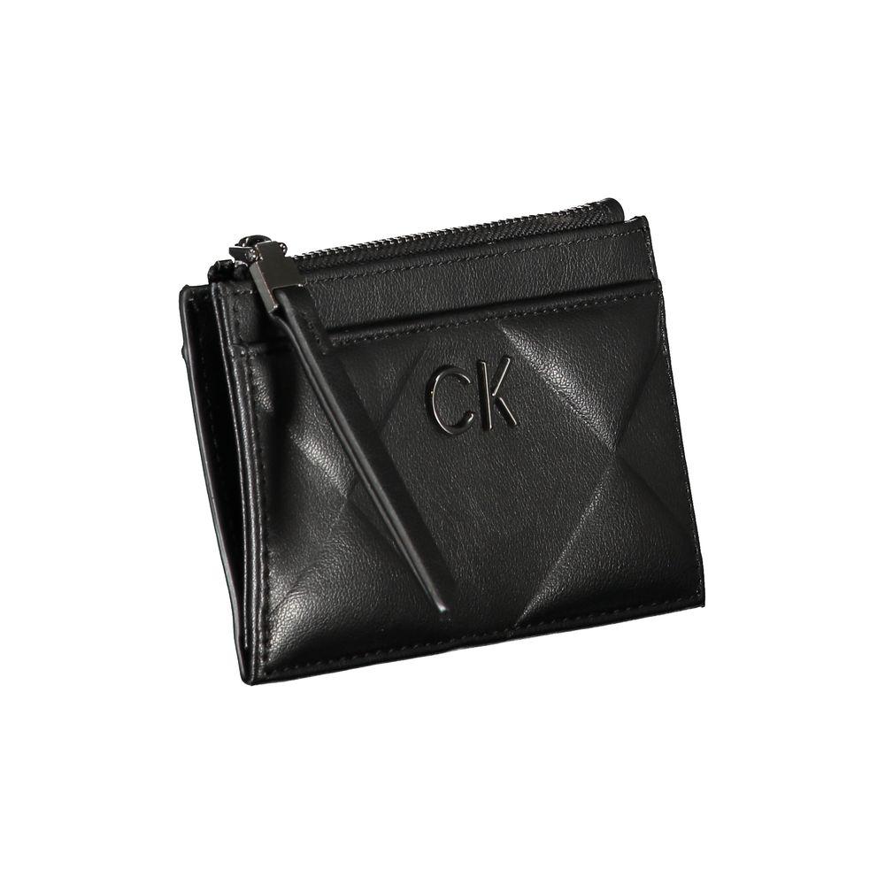 Calvin Klein Sleek Black Zip Wallet with Contrast Detailing Calvin Klein