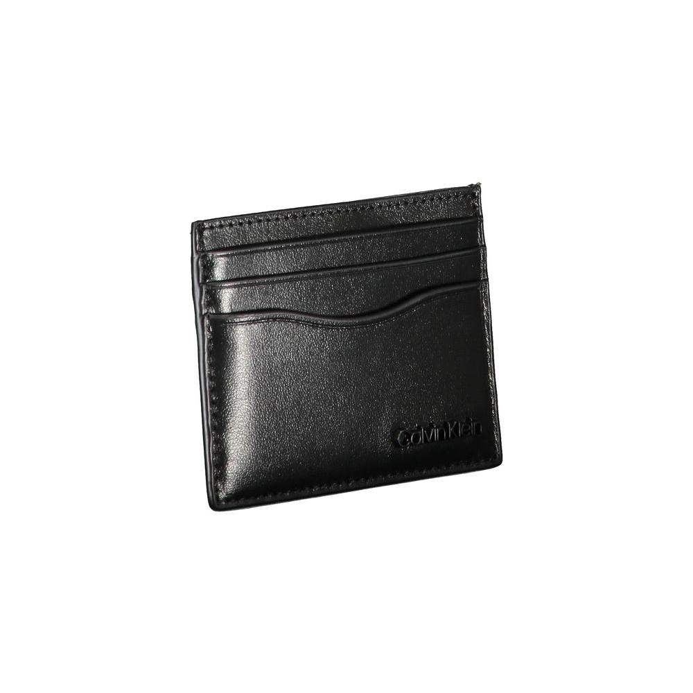 Calvin Klein Sleek Black Leather Card Holder Calvin Klein