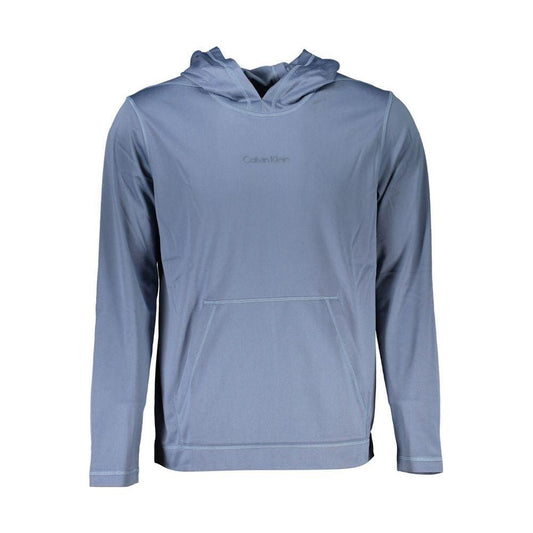 Calvin Klein Elegant Blue Hooded Sweatshirt - Men's Sports Chic Calvin Klein