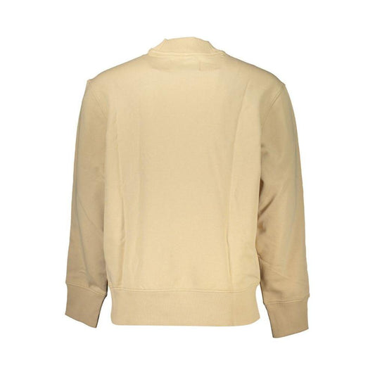 Calvin Klein Beige Crew Neck Logo Sweatshirt Calvin Klein