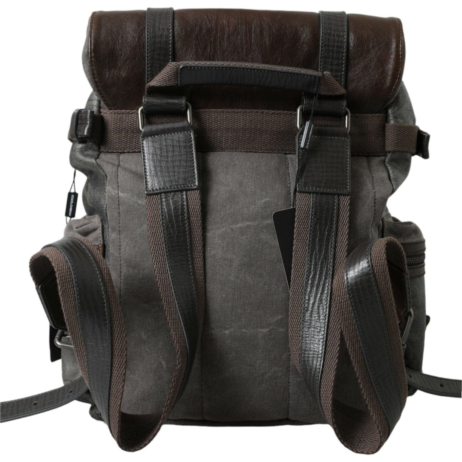 Front view with bag zipped and handles upright.