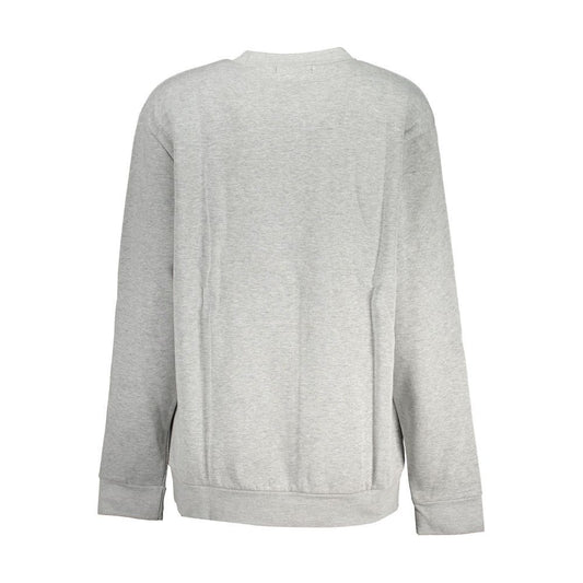 Cavalli Class Chic Gray Crew Neck Fleece Sweatshirt Cavalli Class