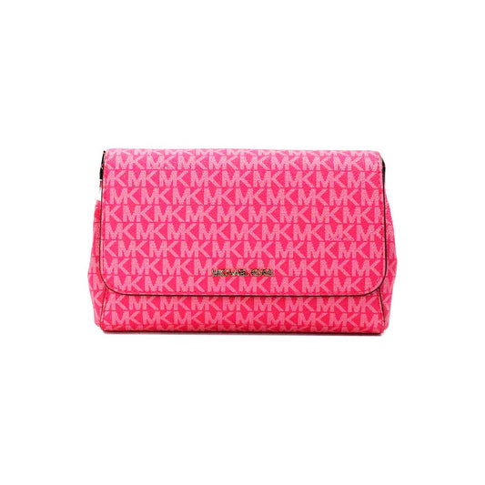 Michael Kors Jet Set Medium Electric Pink Convertible Pouchette Crossbody Bag Michael Kors