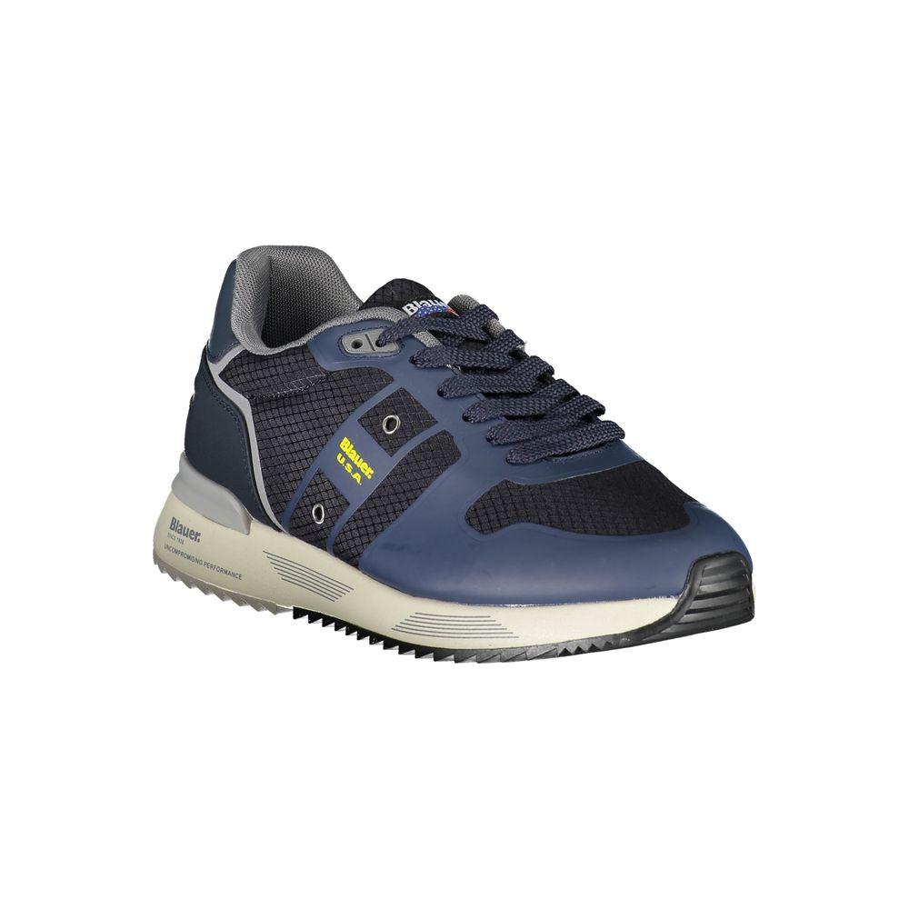 Blauer Dapper Blue Sneakers with Contrast Detailing Blauer