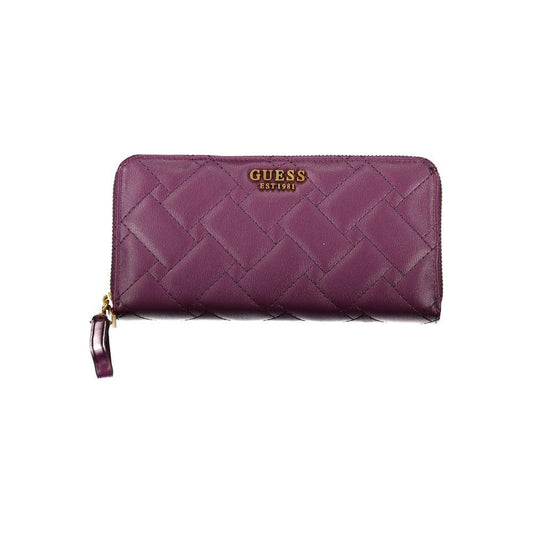 Guess Jeans Elegant Purple Zip Wallet with Multiple Compartments Guess Jeans