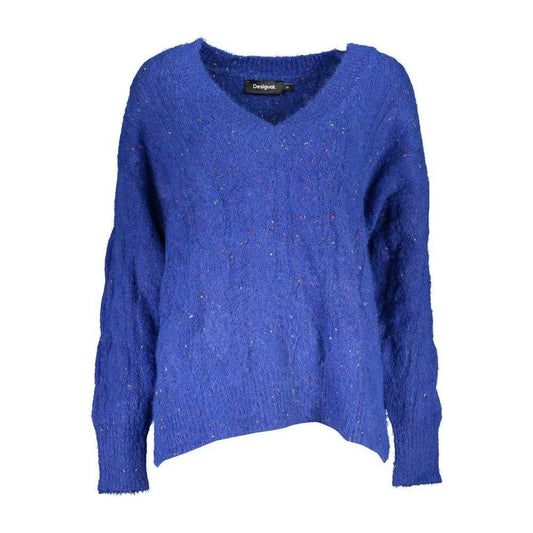 Desigual Vibrant V-Neck Sweater with Contrasting Details Desigual