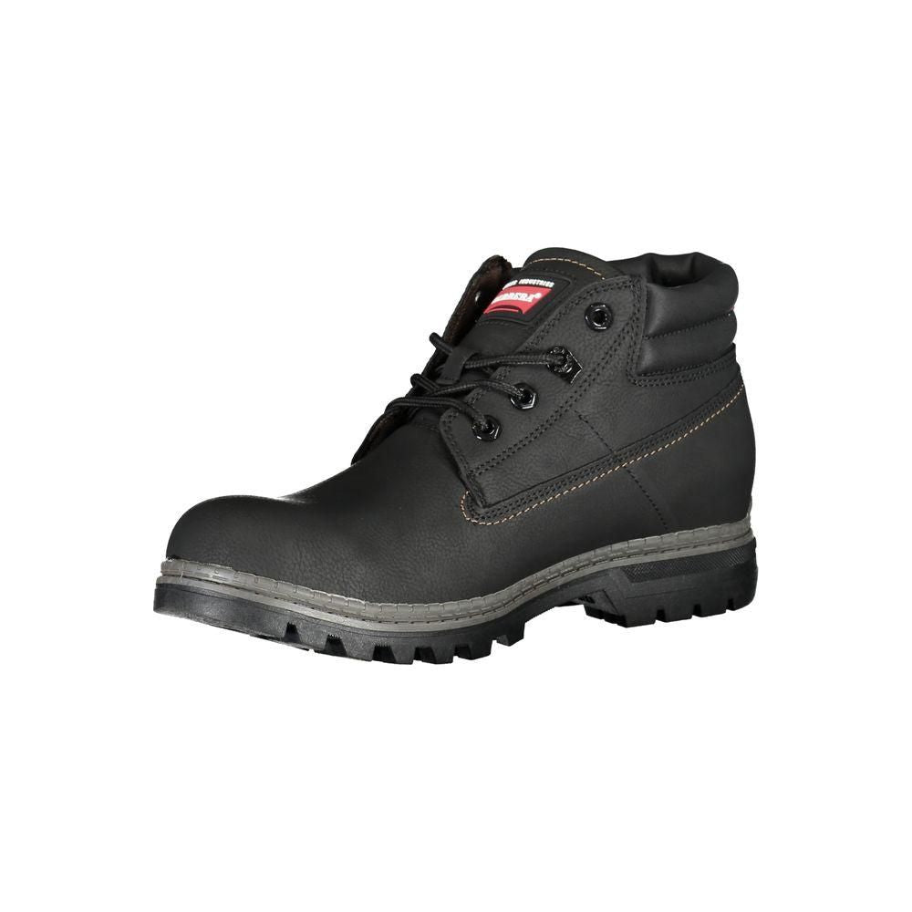 Carrera Sleek Black Laced Boots with Contrast Details Carrera