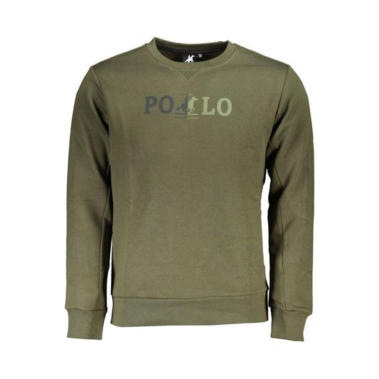 U.S. Grand Polo Elegant Green Crew Neck Sweatshirt U.S. Grand Polo