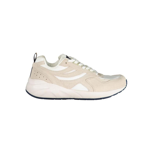 K-WAY Beige Lace-Up Sneakers with Contrast Details K-WAY