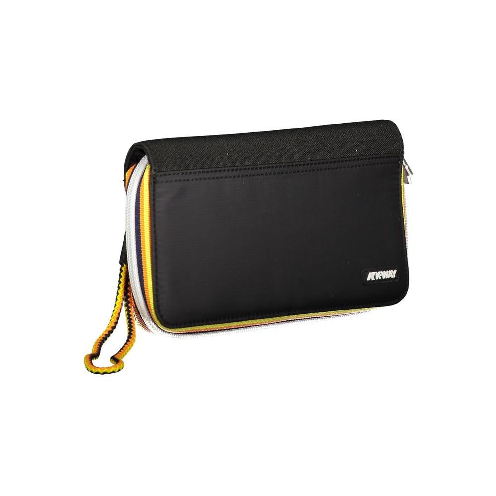 K-WAY Sleek Black Polyamide Wallet with Coin Purse K-WAY