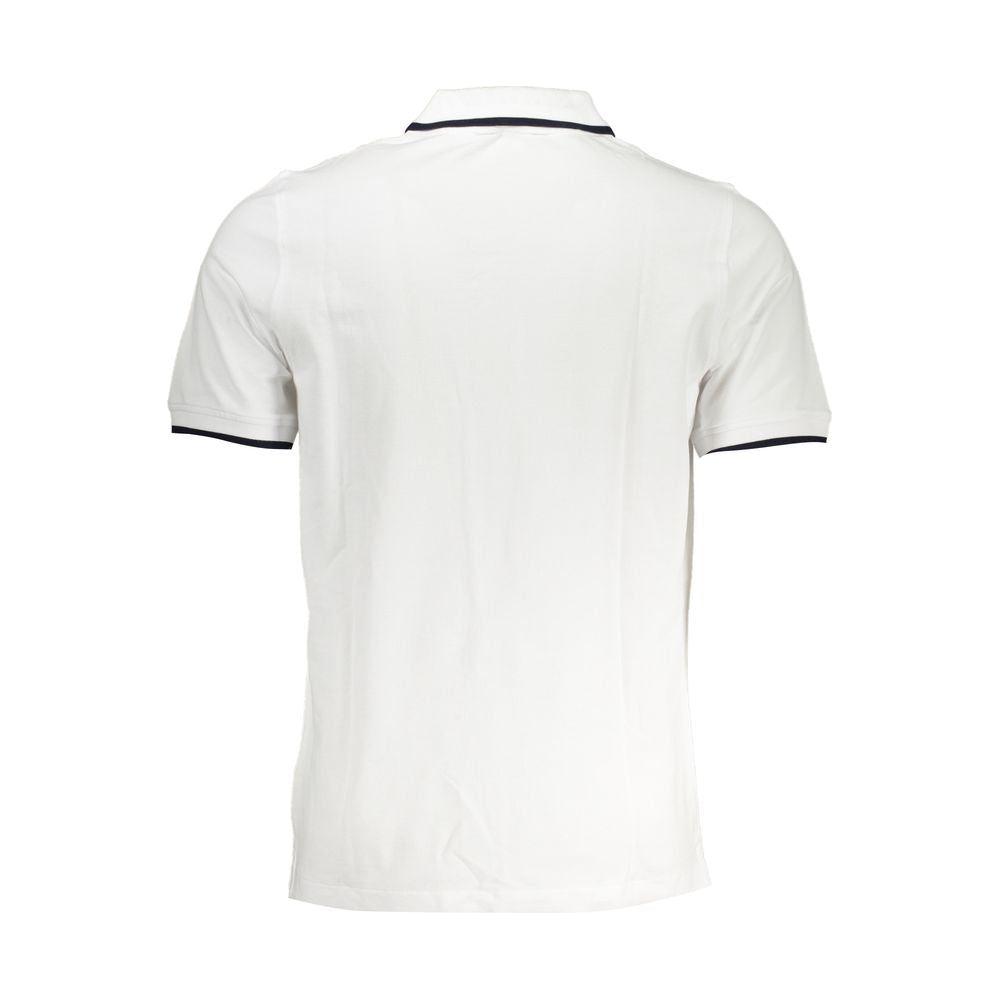 K-WAY Chic White Contrast Detail Polo Shirt K-WAY