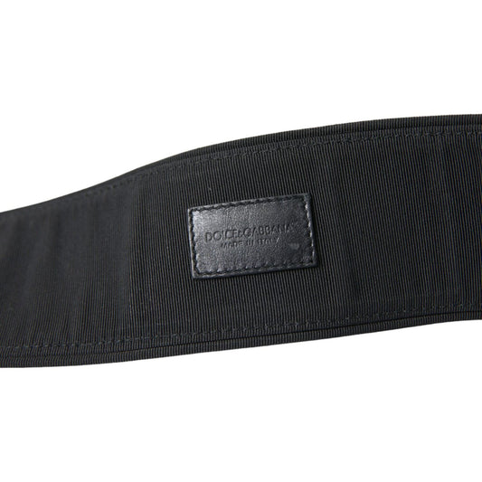 Dolce & Gabbana Elegant Suede Waist Belt in Timeless Black Dolce & Gabbana