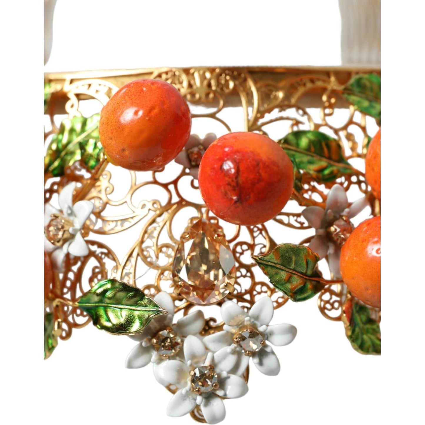 Dolce & Gabbana Multicolor Crystal Sicilian Orange Crown Dolce & Gabbana