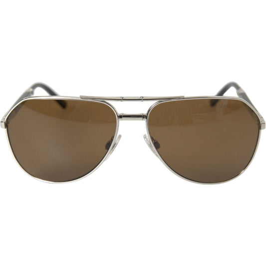 Dolce & Gabbana Sleek Silver Metal Sunglasses for Men Dolce & Gabbana