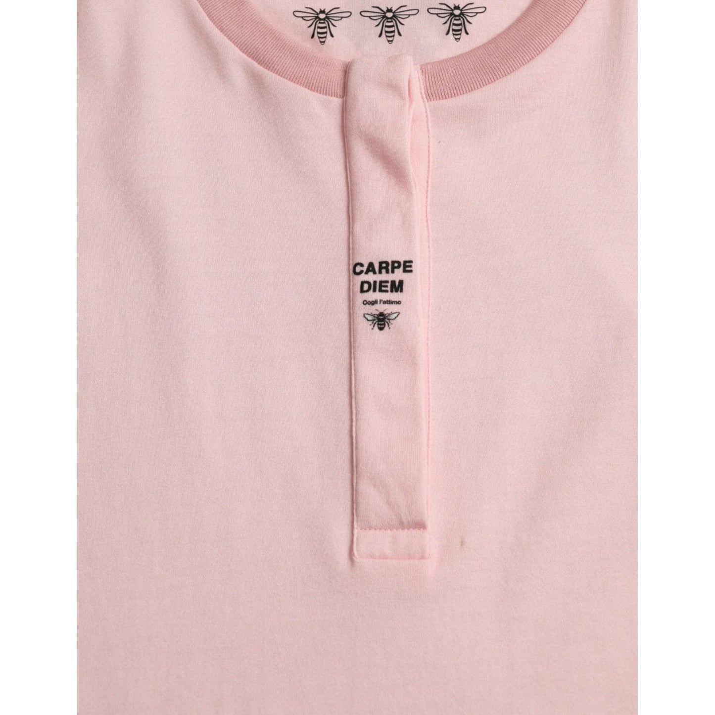 Dolce & Gabbana Chic Pink Floral Cotton Tee Dolce & Gabbana Thistle