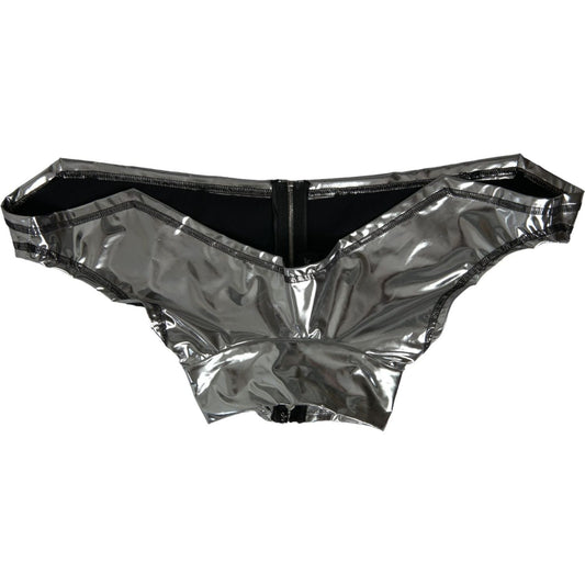 Dolce & Gabbana Silver Polyester Stretch Top