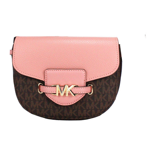 Michael Kors Reed Small Primrose Signature PVC Flap Saddle Crossbody Bag Michael Kors