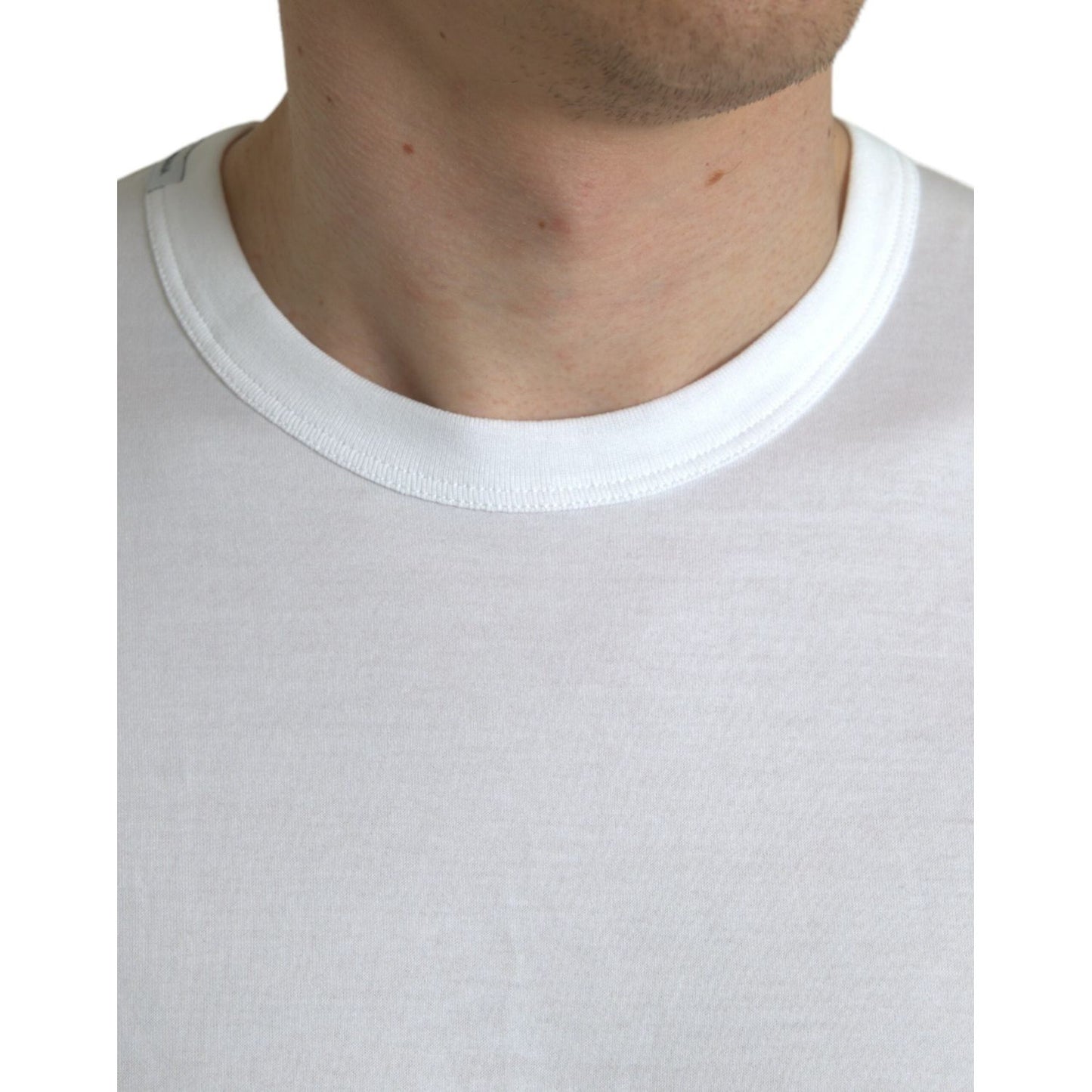 Dolce & Gabbana White Logo Crew Neck Short Sleeves T-shirt Dolce & Gabbana