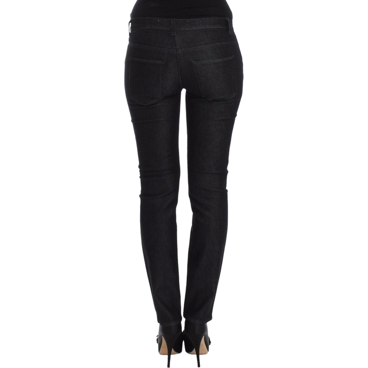 Ermanno Scervino Chic Black Skinny Jeans - Elegant & Slim Fit Jeans & Pants Ermanno Scervino