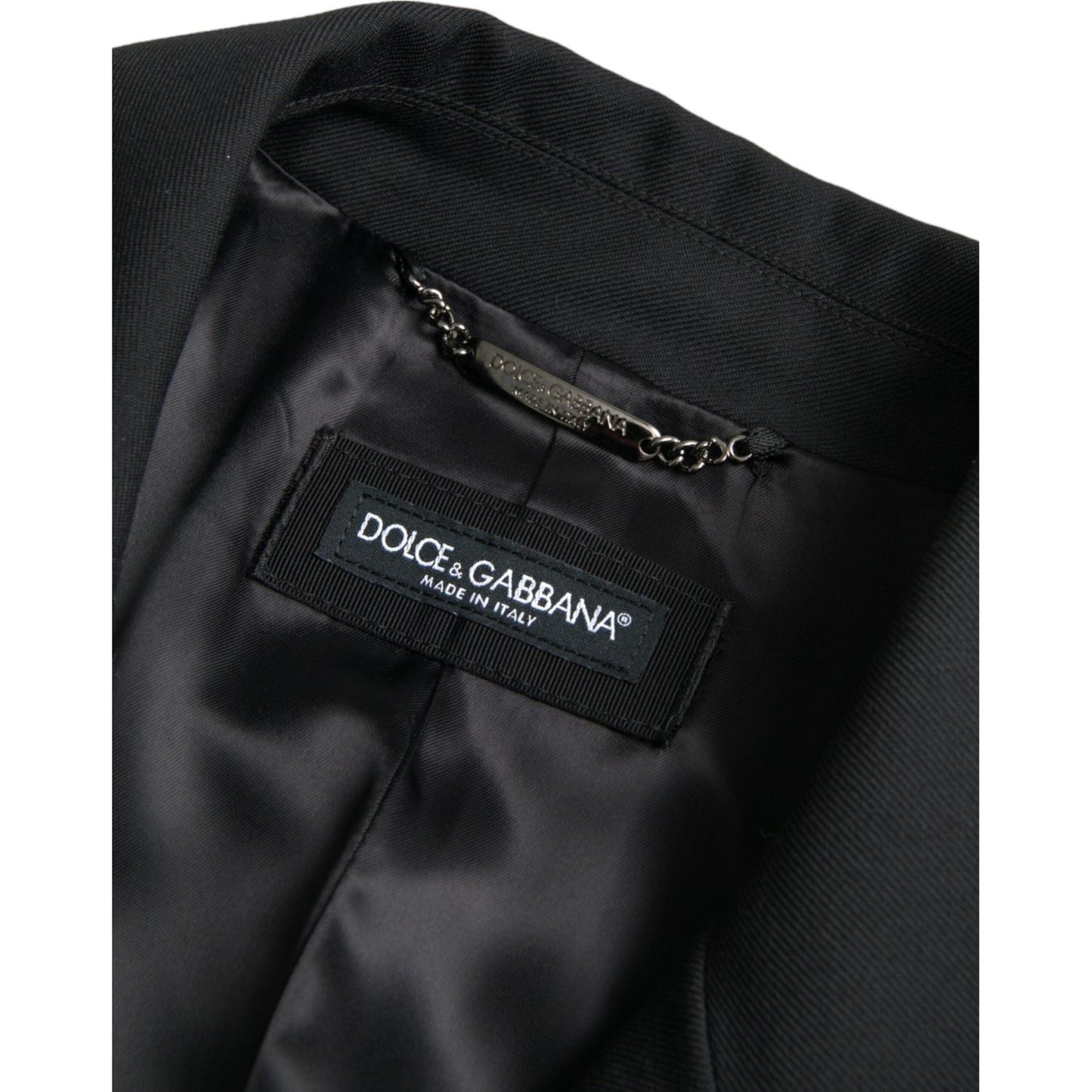 Dolce & Gabbana Black Double Breasted Trench Coat Jacket Dolce & Gabbana