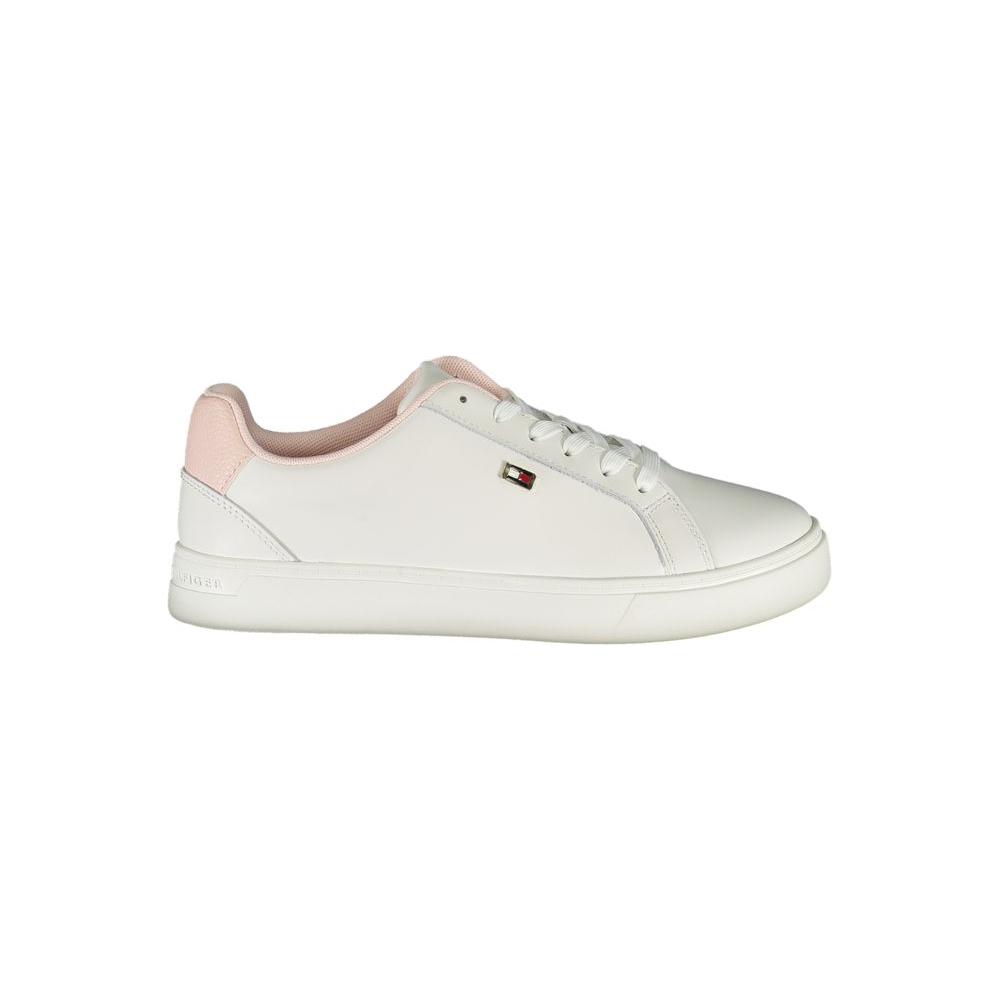 Tommy Hilfiger White Polyester Sneaker Tommy Hilfiger