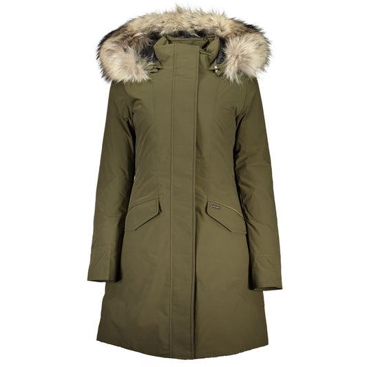 Woolrich Green Cotton Jackets & Coat