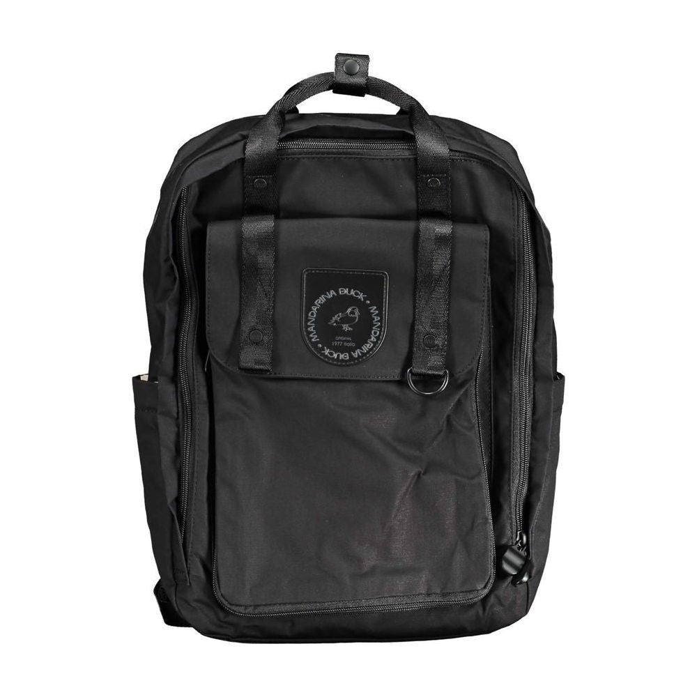 Mandarina Duck Black Cotton Backpack Mandarina Duck