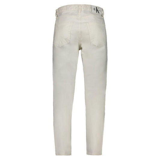 Calvin Klein White Cotton Jeans & Pant Calvin Klein