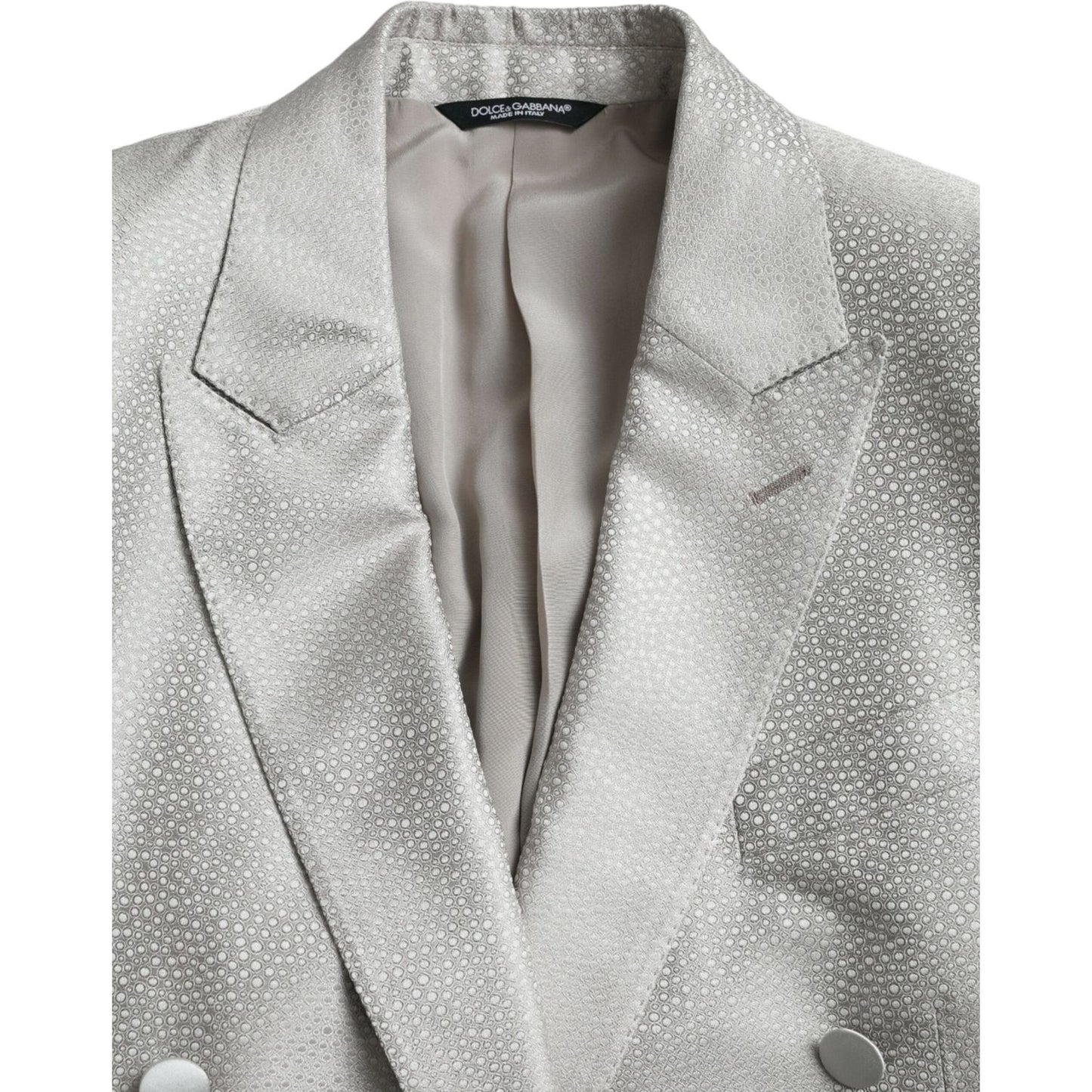 Dolce & Gabbana Off White MARTINI Double Breasted Coat Blazer Dolce & Gabbana