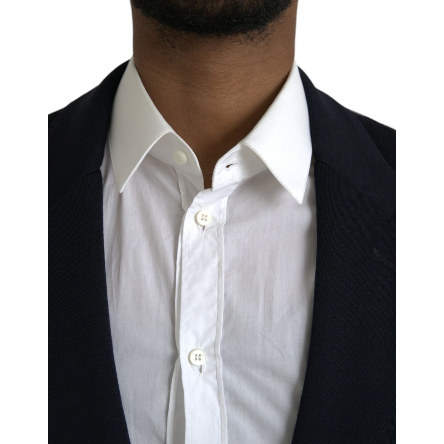 Dolce & Gabbana Black Wool Single Breasted Coat Blazer