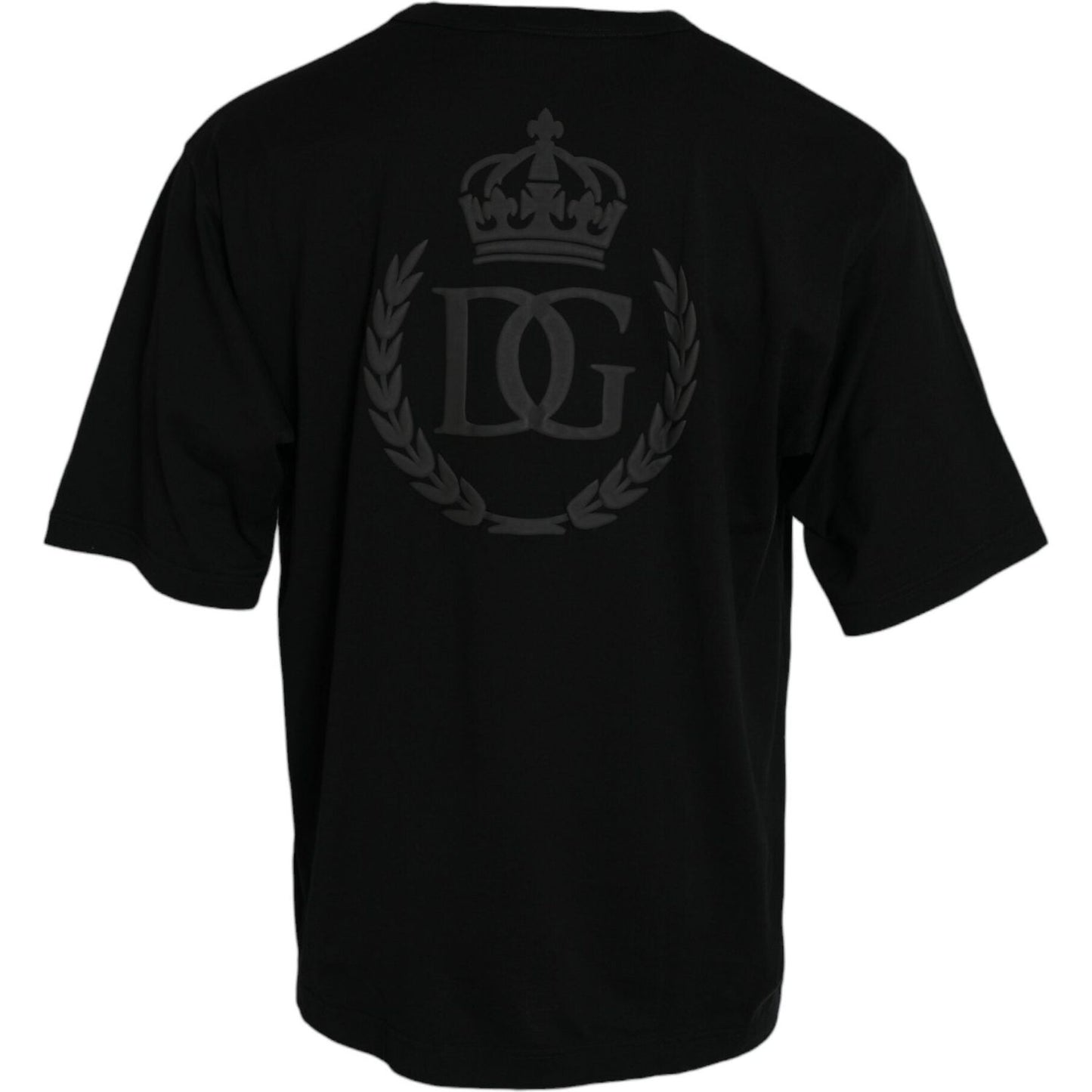 Dolce & Gabbana Black Logo Embossed Crew Neck Short Sleeves T-shirt Dolce & Gabbana