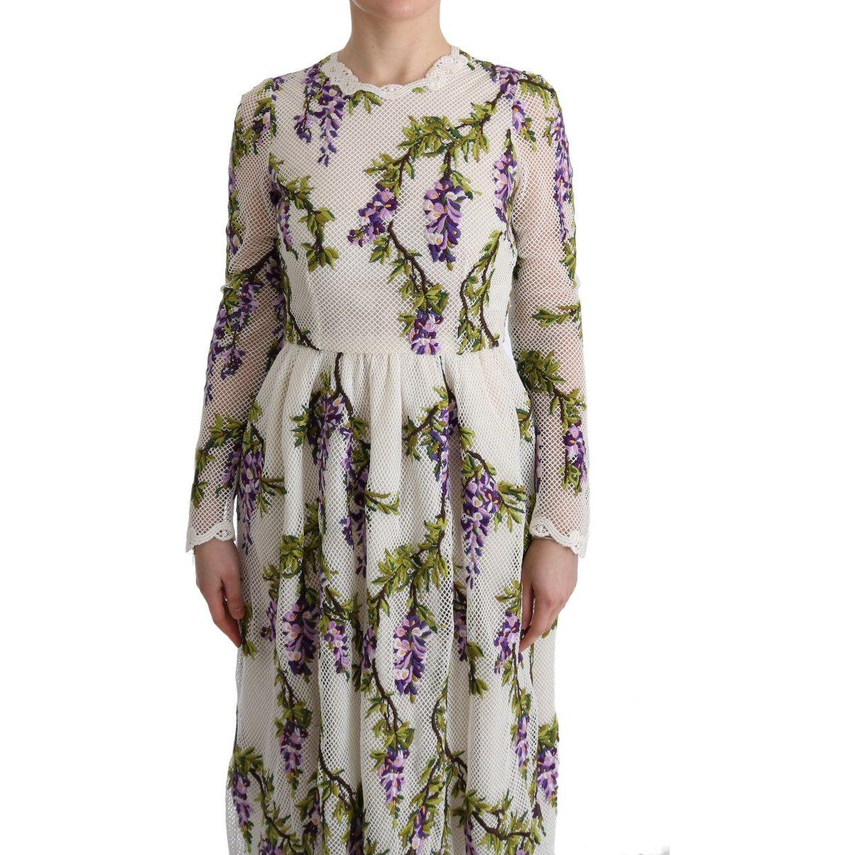 Dolce & Gabbana Elegant Maxi A-line Long Sleeve Dress Dolce & Gabbana