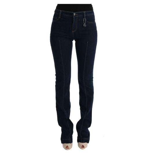 Costume National Chic Flared Cotton Jeans in Blue Jeans & Pants Costume National