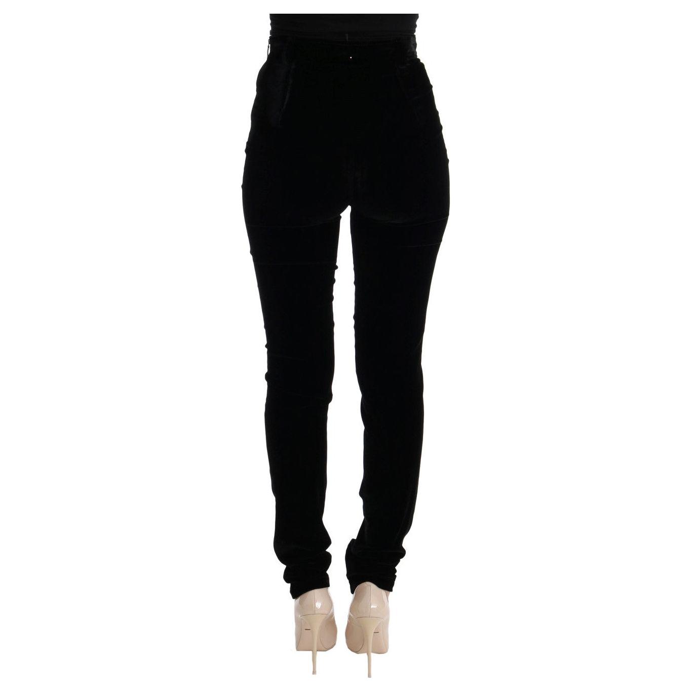 Ermanno Scervino Sleek High-Waist Black Trousers Jeans & Pants Ermanno Scervino