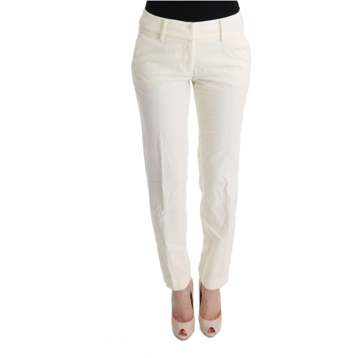 Ermanno Scervino Chic White Regular Fit Pants Ermanno Scervino