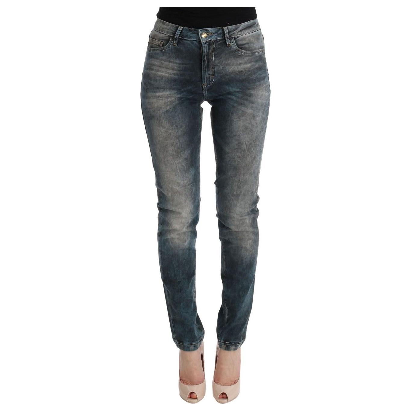 Cavalli Chic Blue Wash Slim Fit Jeans Cavalli