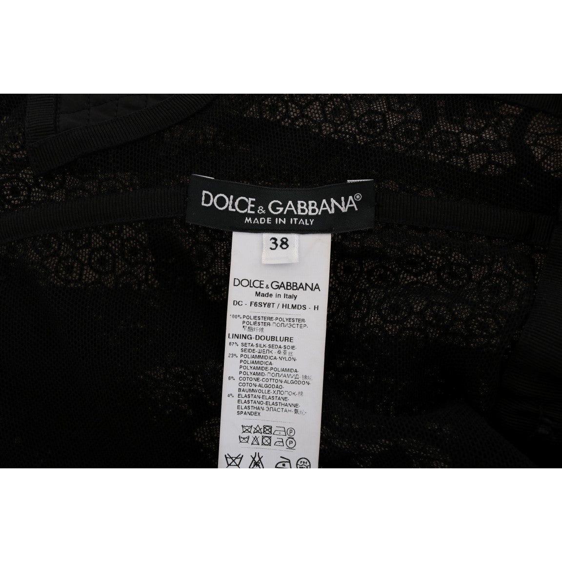 Dolce & Gabbana Elegant Full Length Black Sheath Maxi Dress Dolce & Gabbana