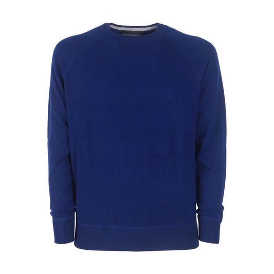 Emilio Romanelli Blue Cashmere Men Sweater Emilio Romanelli