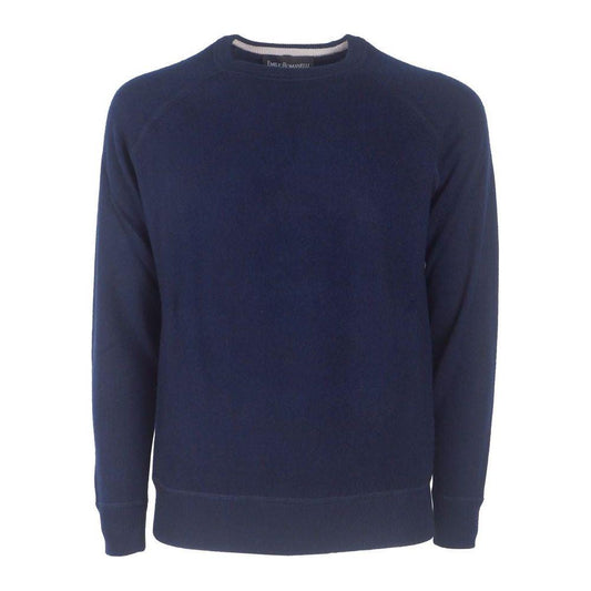 Emilio Romanelli Blue Cashmere Men Sweater Emilio Romanelli