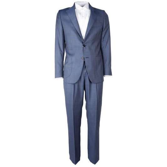 Made in Italy Blue Wool Vergine Suit Made in Italy