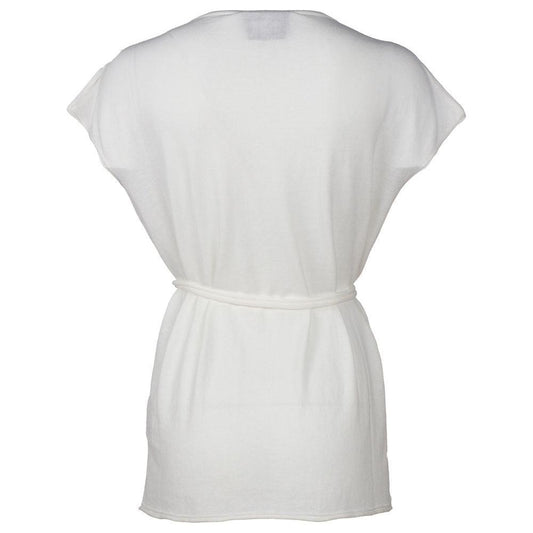 Alpha Studio White Cotton Dress Alpha Studio