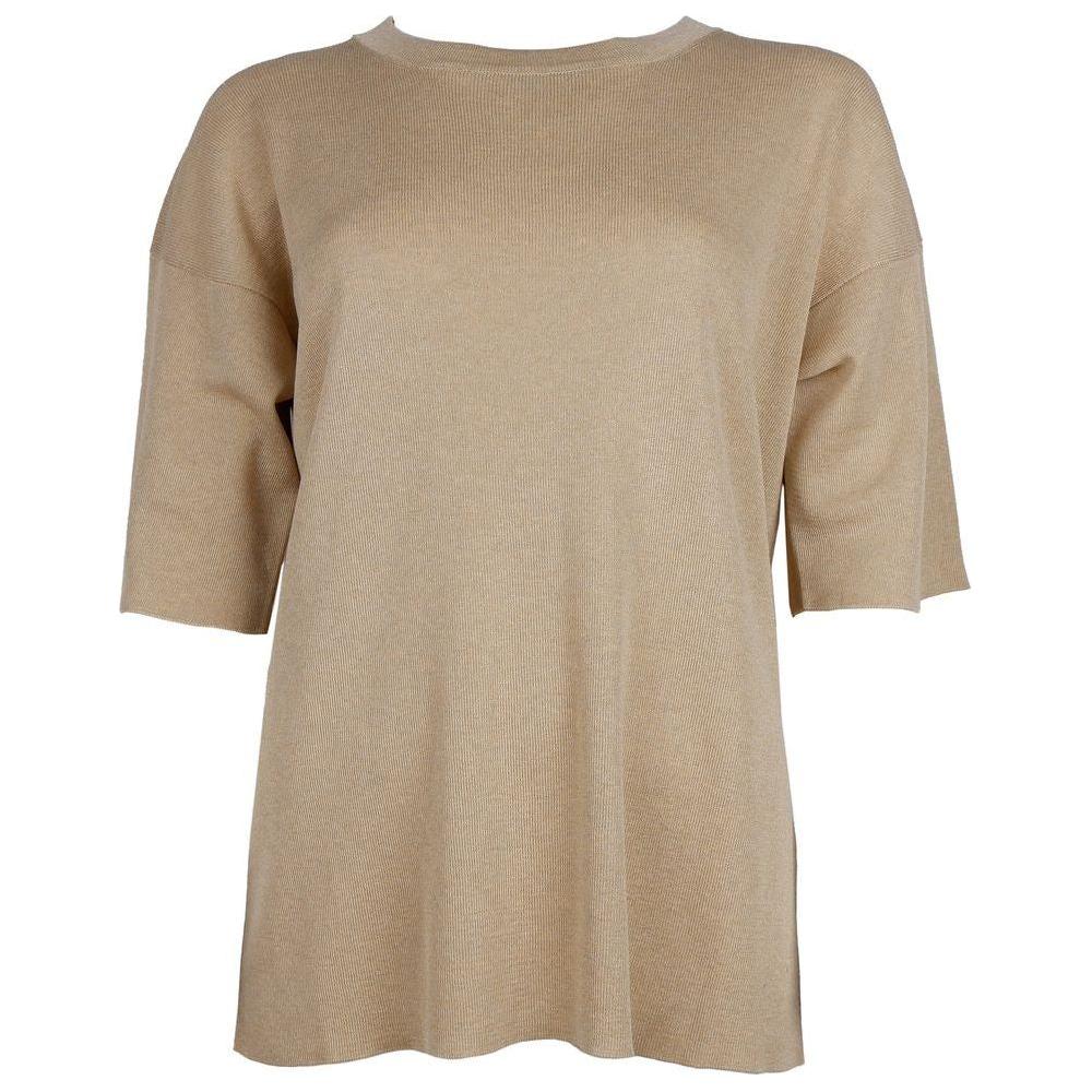 Alpha Studio Beige Viscose Sweater Alpha Studio