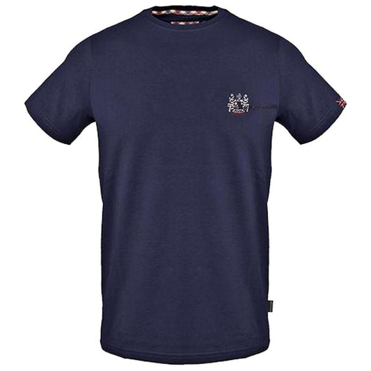 Aquascutum Blue Cotton Men's T-Shirt Aquascutum