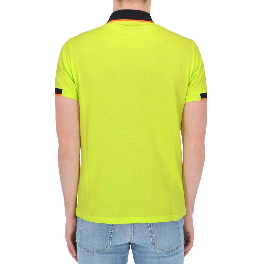 Refrigiwear Sunshine Yellow Cotton Polo with Contrast Accents Refrigiwear