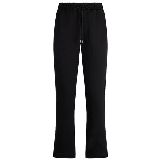 Patrizia Pepe Elegant Cotton Sweatpants with Rhinestone Accent Patrizia Pepe