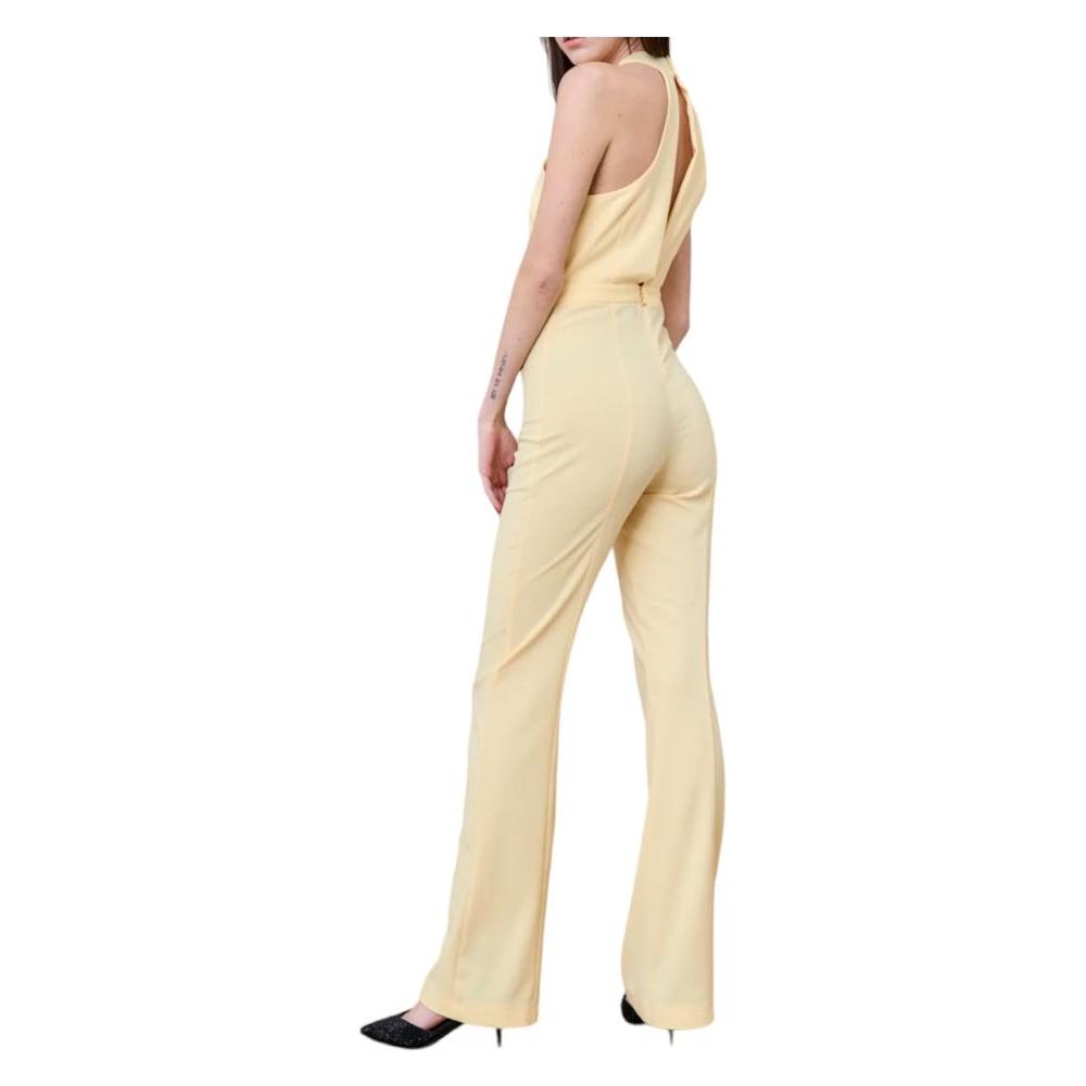 Patrizia Pepe Radiant Canary Yellow Stretch Jumpsuit Dress Patrizia Pepe