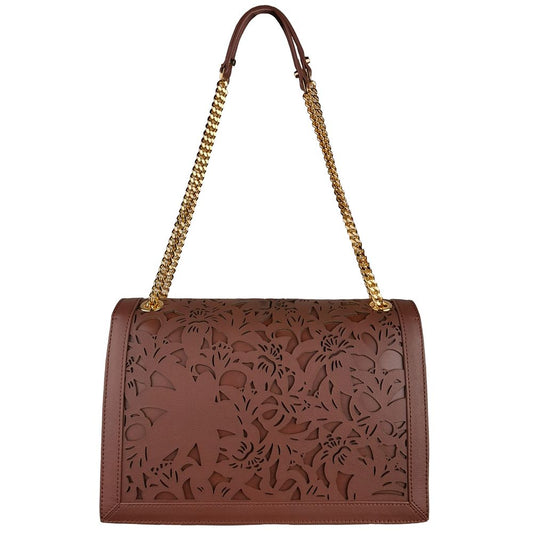 Baldinini Trend Brown Calfskin Women Crossbody Bag Baldinini Trend