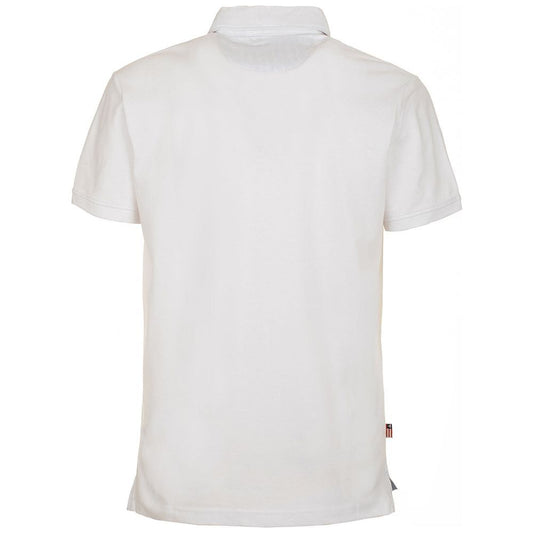 Fred Mello Chic White Cotton Polo Shirt with Chest Logo Fred Mello